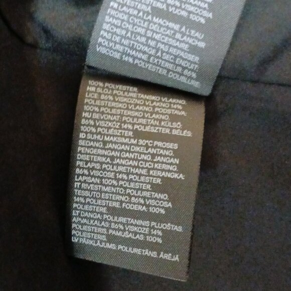 H&M Faux Leather Jacket Women’s Size 8 Black Moto Biker Zip Pockets - Picture 6 of 7